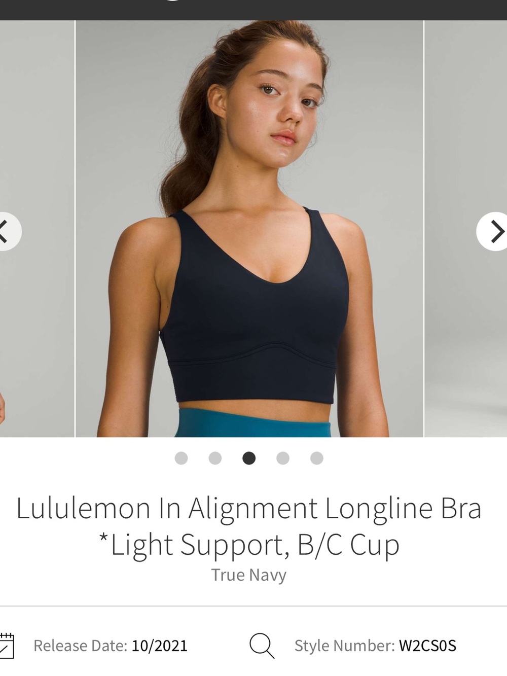 Lululemon In Alignment Longline Bra - Picture 5 of 6